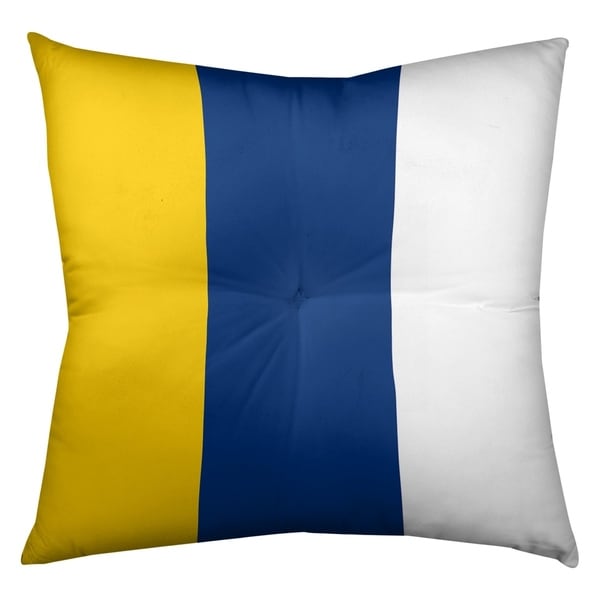 Los Angeles LA Horns Throwback Football Stripes Floor Pillow - Square Tufted