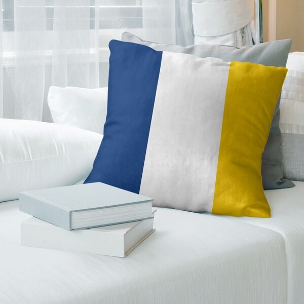 Los Angeles LA Horns Throwback Football Stripes Floor Pillow - Standard