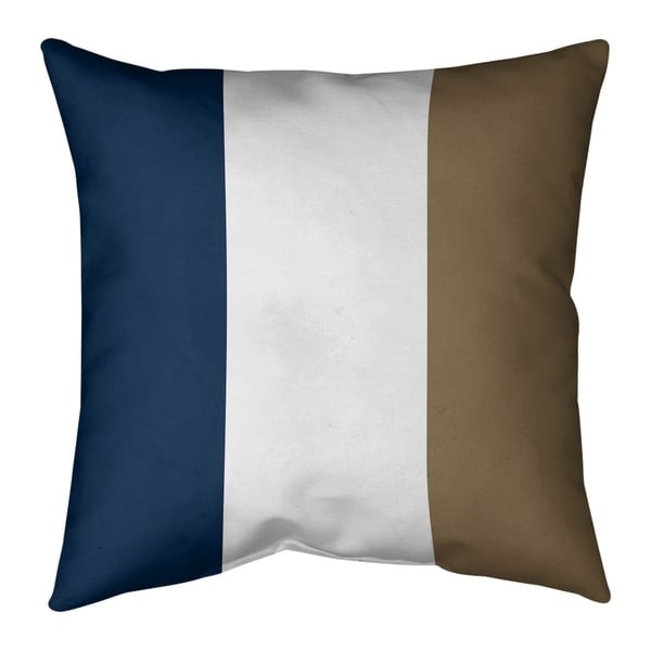 Los Angeles LA Horns Football Stripes Pillow (w/Rmv Insert)-Spun Poly