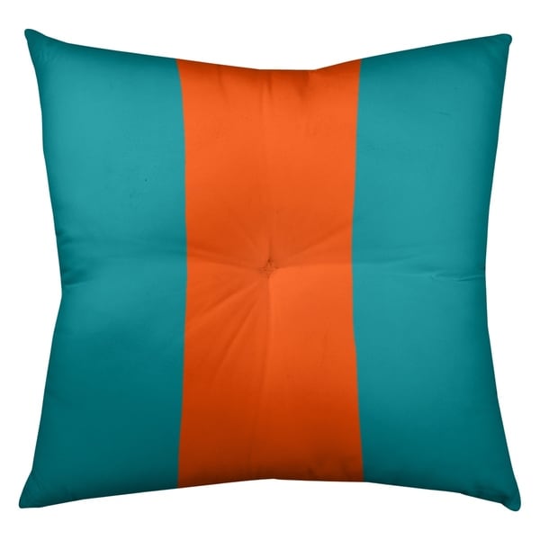 Miami Miami Football Stripes Floor Pillow - Square Tufted