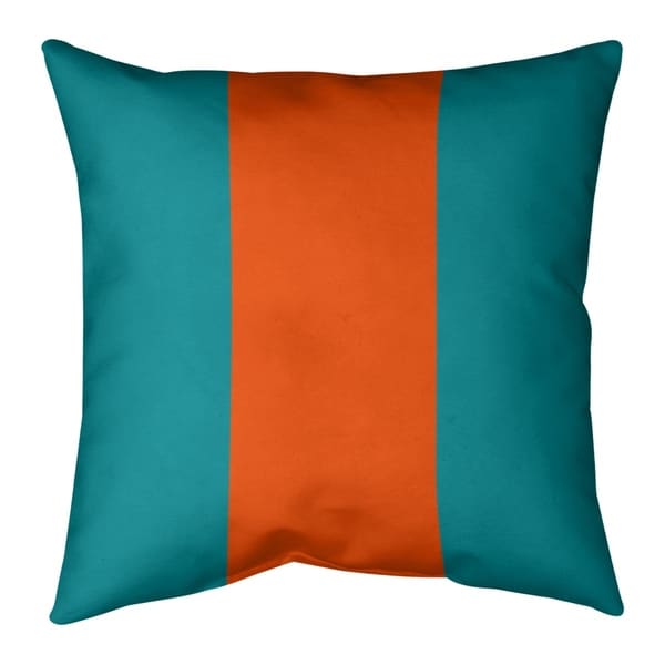 Miami Miami Football Stripes Pillow (w/Rmv Insert)-Spun Poly