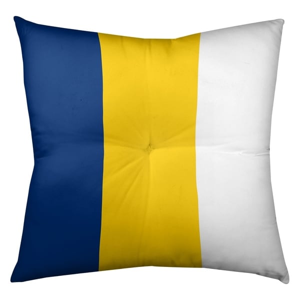Los Angeles LA Horns Throwback Football Stripes Floor Pillow - Square Tufted