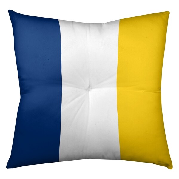 Los Angeles LA Horns Throwback Football Stripes Floor Pillow - Square Tufted