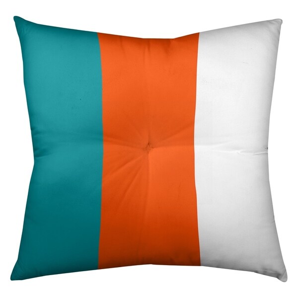 Miami Miami Football Stripes Floor Pillow - Square Tufted