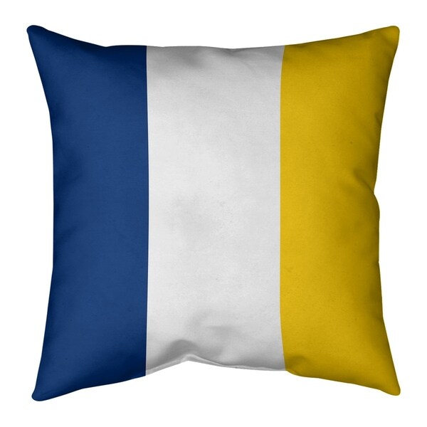 Los Angeles LA Horns Throwback Football Stripes Pillow (w/Rmv Insert)-Spun Poly