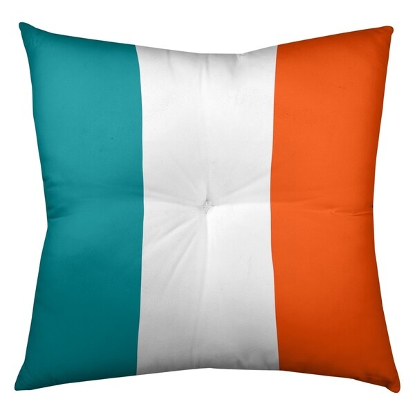 Miami Miami Football Stripes Floor Pillow - Square Tufted