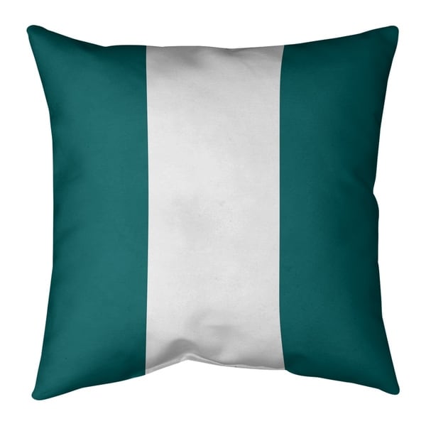 Miami Miami Throwback Football Stripes Pillow-Faux Linen