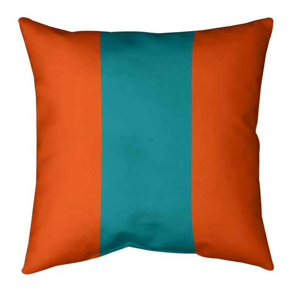 Miami Miami Football Stripes Pillow (w/Rmv Insert)-Spun Poly