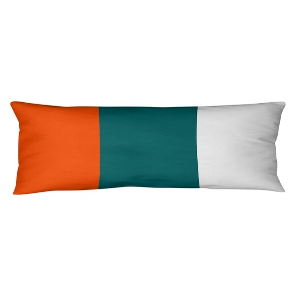 Miami Miami Throwback Football Stripes Body Pillow (w/Rmv Insert)