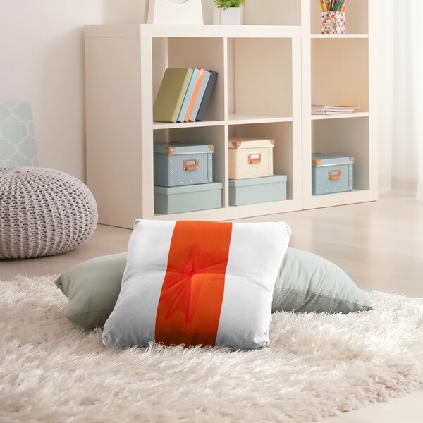 Miami Miami Football Stripes Floor Pillow - Square Tufted