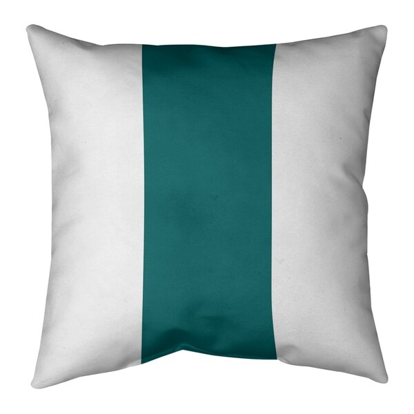 Miami Miami Throwback Football Stripes Pillow-Faux Linen
