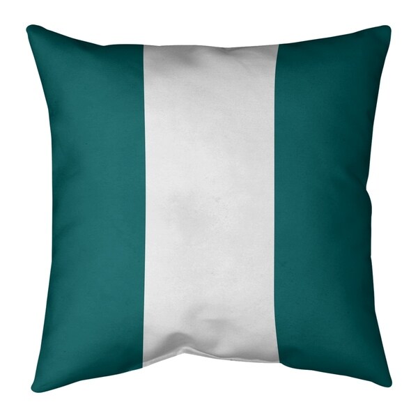 Miami Miami Throwback Football Stripes Pillow (w/Rmv Insert)-Spun Poly