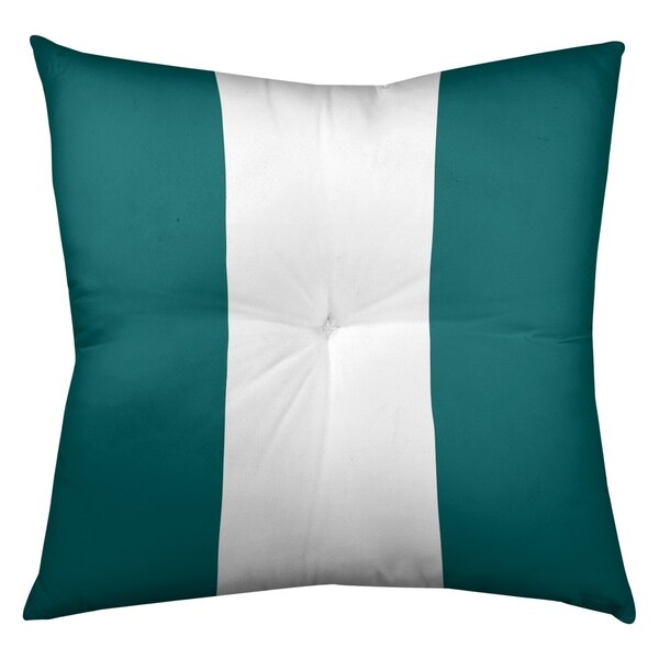 Miami Miami Throwback Football Stripes Floor Pillow - Square Tufted