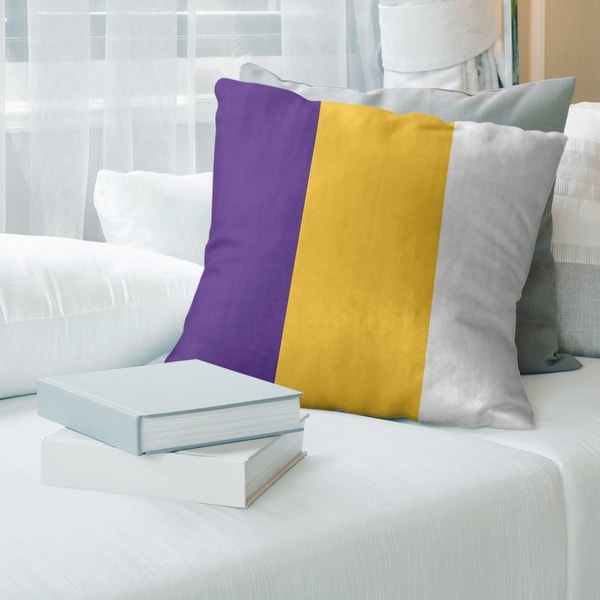 Minnesota Minnesota Football Stripes Pillow (w/Rmv Insert)-Spun Poly