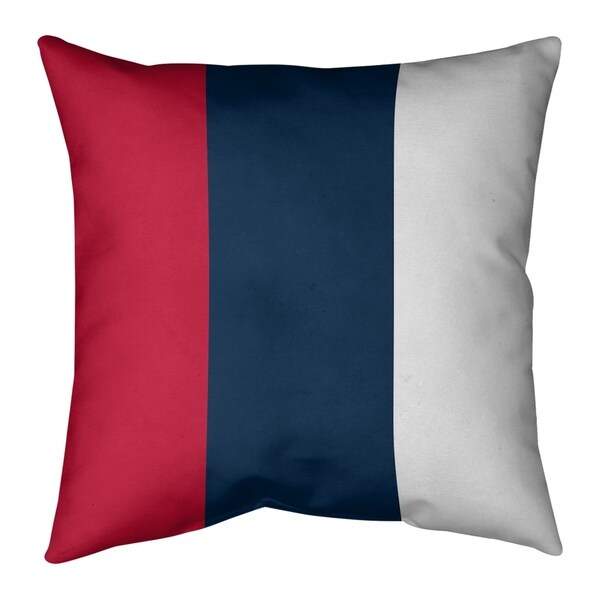 New England New England Football Stripes Pillow-Faux Linen