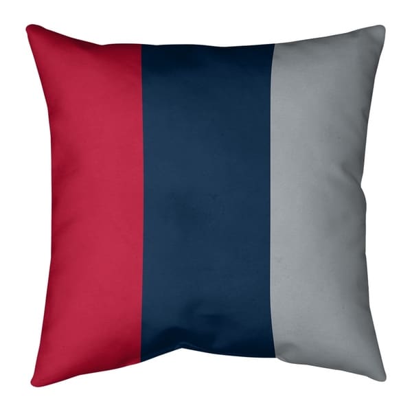 New England New England Football Stripes Pillow (w/Rmv Insert)-Spun Poly