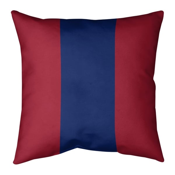 New York New York Big Football Stripes Pillow-Faux Linen