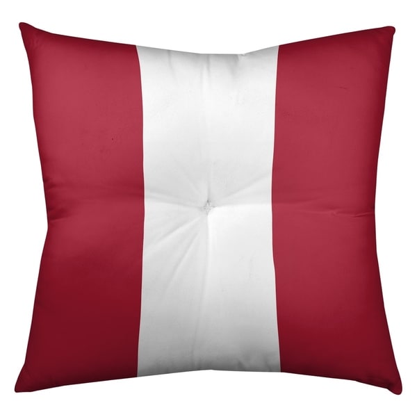 New York New York Big Football Stripes Floor Pillow - Square Tufted