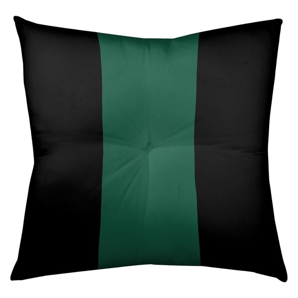 New York New York Fly Football Stripes Floor Pillow - Square Tufted