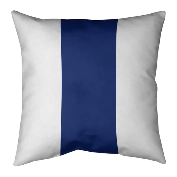 New York New York Big Football Stripes Pillow-Faux Suede
