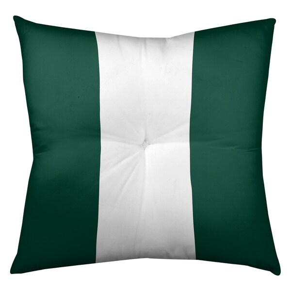 New York New York Fly Football Stripes Floor Pillow - Square Tufted