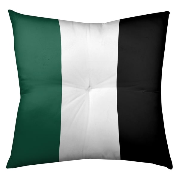New York New York Fly Football Stripes Floor Pillow - Square Tufted