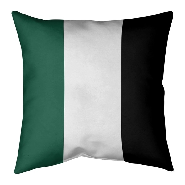 New York New York Fly Football Stripes Pillow-Faux Linen