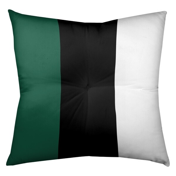 New York New York Fly Football Stripes Floor Pillow - Square Tufted