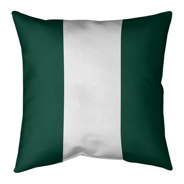 New York New York Fly Football Stripes Pillow-Faux Suede