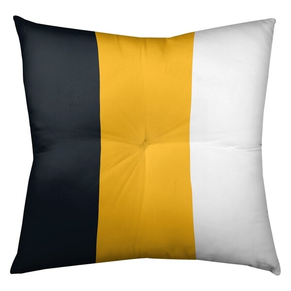 Pittsburgh Pittsburgh Football Stripes Floor Pillow - Square Tufted