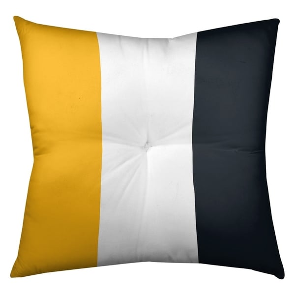 Pittsburgh Pittsburgh Football Stripes Floor Pillow - Square Tufted