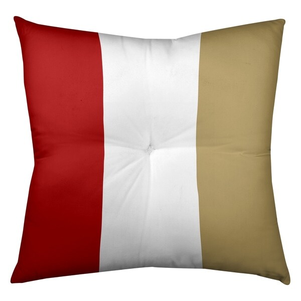 San Francisco San Francisco Football Stripes Floor Pillow - Square Tufted