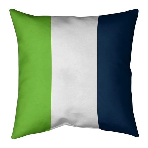 Seattle Seattle Football Stripes Pillow-Faux Suede