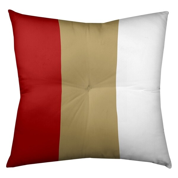 San Francisco San Francisco Football Stripes Floor Pillow - Square Tufted