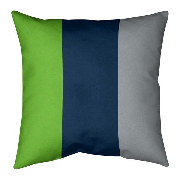 Seattle Seattle Football Stripes Pillow (w/Rmv Insert)-Spun Poly