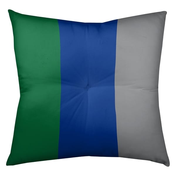 Seattle Seattle Throwback Football Stripes Floor Pillow - Square Tufted