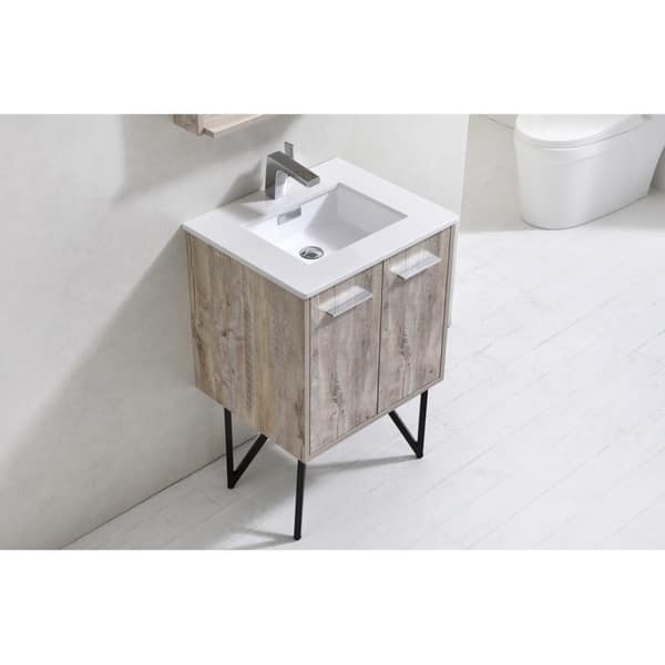 Bosco 24 Modern Bathroom Vanity W Quartz Countertop Overstock 30285881