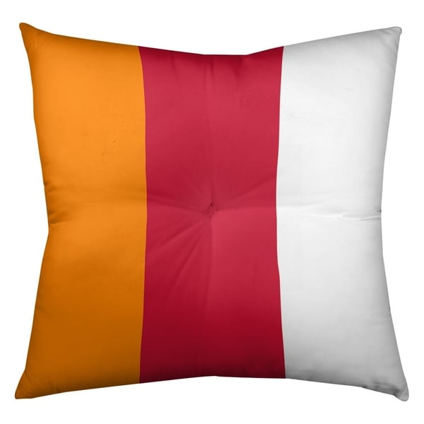 Tampa Bay Tampa Bay Throwback Football Stripes Floor Pillow - Square Tufted