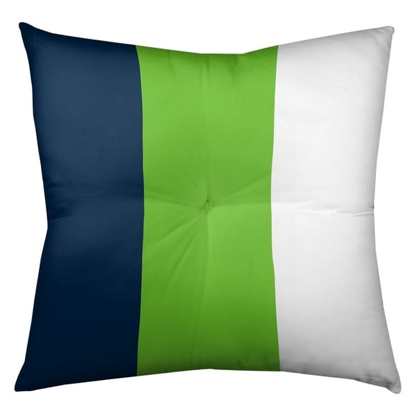 Seattle Seattle Football Stripes Floor Pillow - Square Tufted