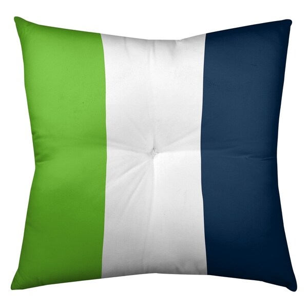 Seattle Seattle Football Stripes Floor Pillow - Square Tufted
