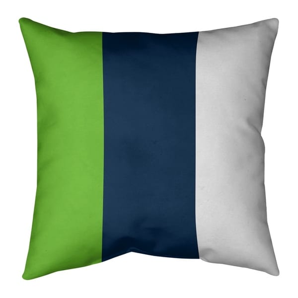 Seattle Seattle Football Stripes Pillow-Faux Linen