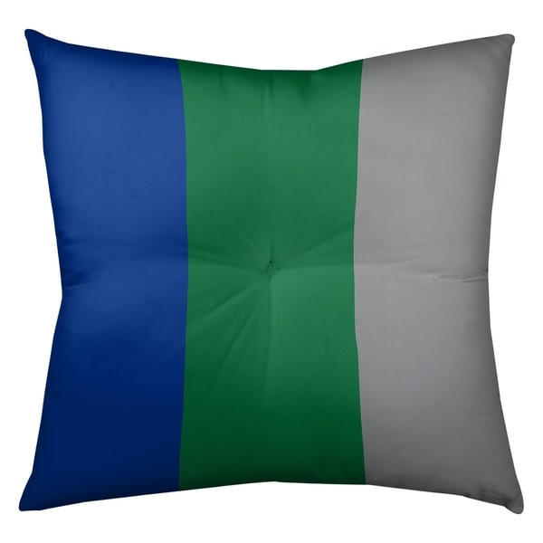 Seattle Seattle Throwback Football Stripes Floor Pillow - Square Tufted