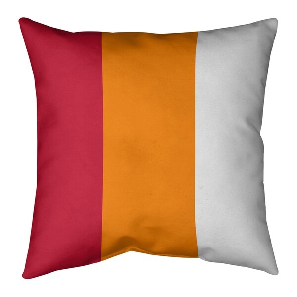Tampa Bay Tampa Bay Throwback Football Stripes Pillow-Faux Linen