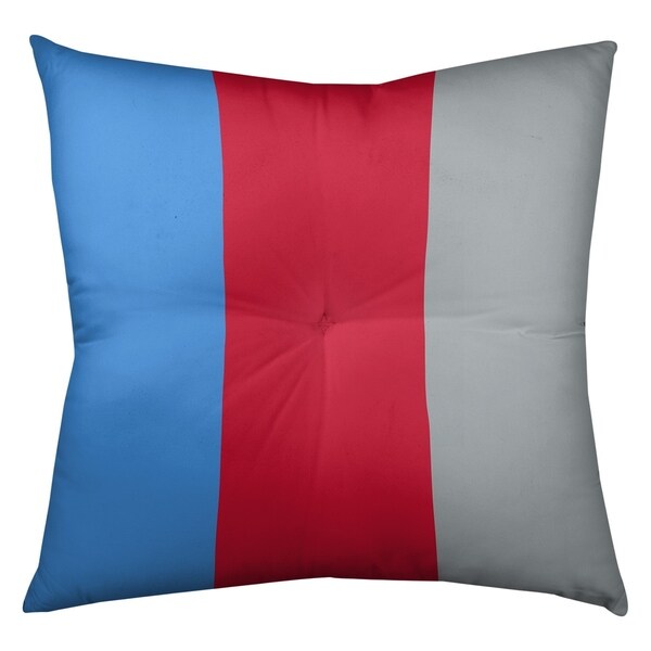 Tennessee Tennessee Red Football Stripes Floor Pillow - Square Tufted