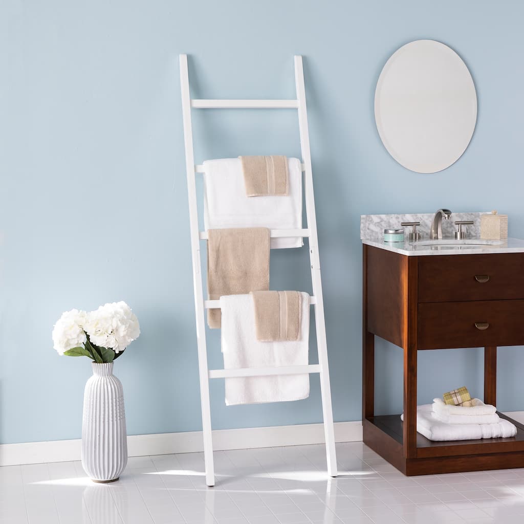Porch & Den Belladora Freestanding Decorative Ladder Rack