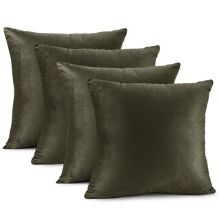 Bedding Solid Microfiber Soft Velvet Couch Pillow Cover 16x16 Velvet Pillow