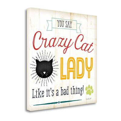 "Crazy Cat Lady - Color" By Jennifer Pugh, Giclee Print on Gallery Wrap Canvas