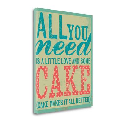 "All You Need Is Cake" By Katie Doucette, Giclee Print on Gallery Wrap Canvas