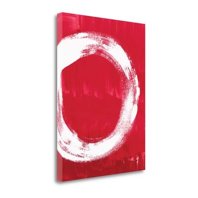 "Red Enso" By Linda Woods, Fine Art Giclee Print on Gallery Wrap Canvas, Ready to Hang