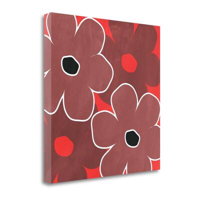 "Big Flowers I" By Linda Woods, Fine Art Giclee Print on Gallery Wrap Canvas, Ready to Hang